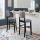 Linon Monaco Black/Dove Bar Stool-1
