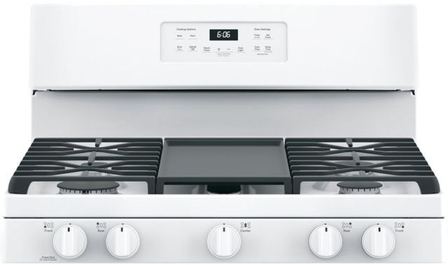 GE® 30" White Freestanding Gas Range-3