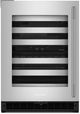 Kitchenaid® 24" Stainless Steel Undercounter Wine Cooler with Full-Extension Metal-Front Racks-0