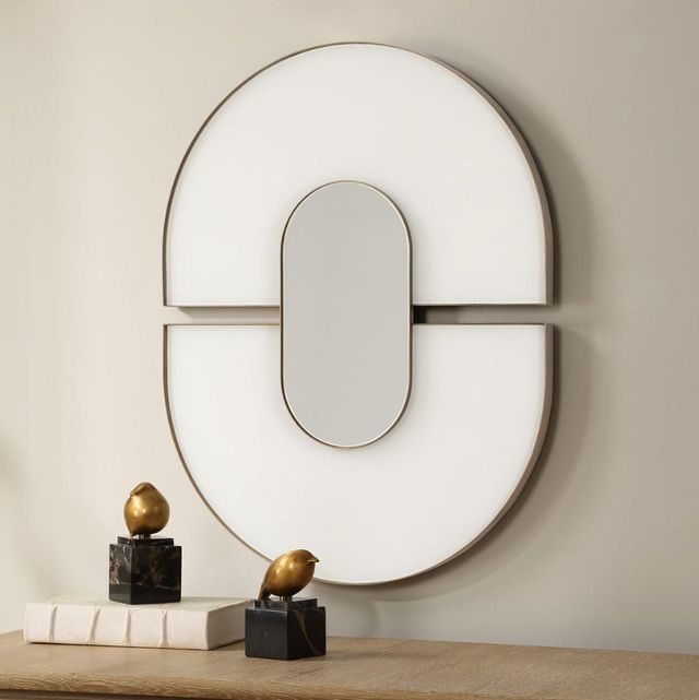 Uttermost® Encase Antique Gold/White Mirror-1