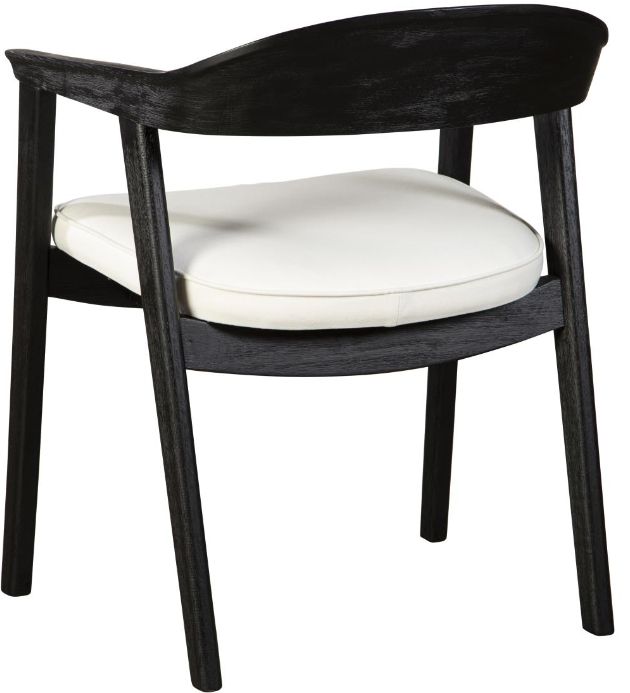 Nest Home Collections Vanessa Barbury Pearl /Matte Black Arm Chair-2