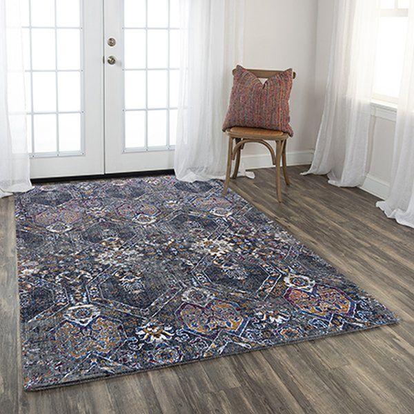 Rizzy Home Signature Gray 5'x8' Rectangular Rug-4