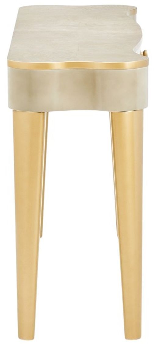 Michael Amini® La Terrazza Silver Mist Console Table with Champagne Base-2