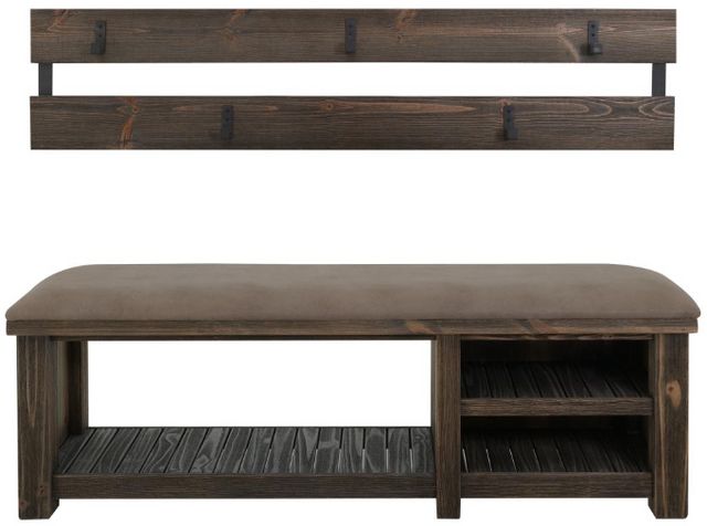 International Furniture Direct Dutton Brown Hall Tree-1