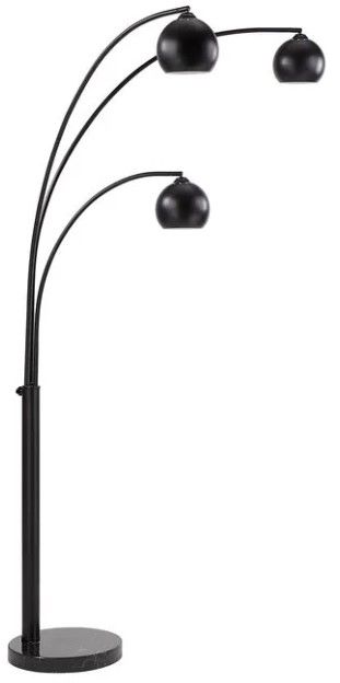 Renwil® Folia Matte Black Floor Lamp-0