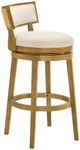 Armen Living Noely Amber Glow/White Barstool-3