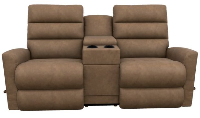 La-Z-Boy® Liam Chestnut Manual Wall Reclining Loveseat with Console-1