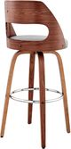 Armen Living Julius Gray/Walnut Swivel Bar Stool-4