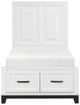 Homelegance® Garretson White Twin Platform Storage Bed-2