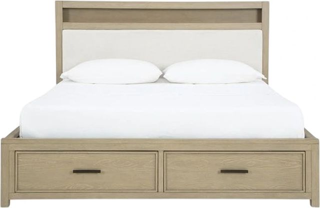 Signature Design by Ashley® Calmoro Gray Queen Storage Bookcase Bed-2