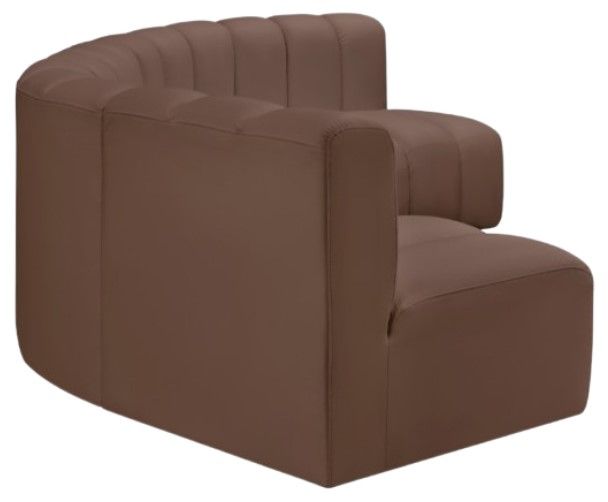 Meridian Furniture Arc 5-Piece Brown Vegan Leather Sectional-2