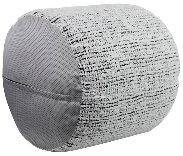 Homelegance® Easley Black/White Cylindrical Pouf-2