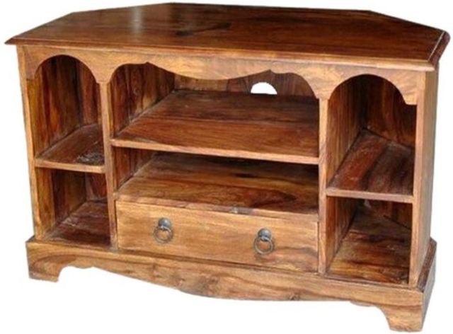 Jaipur Furniture Ganga Brown Corner TV Cabinet-0