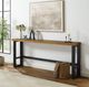 Powell® Haywood Brown Sofa Bar Table with Gunmetal Base-1