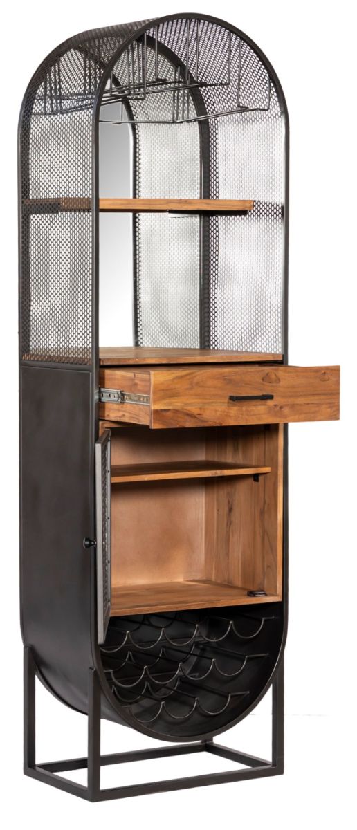 Home Trends & Design Roswell Natural Bar Cabinet-2