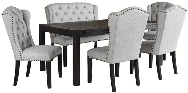 Signature Design by Ashley® Jeanette 6-Piece Black Dining Set-0