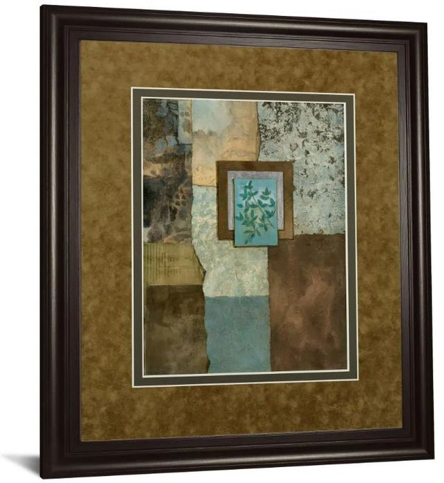 Classy Art Petites Fleurs Sur Le Bleu Il by Norm Olson Framed Print Wall Art-0
