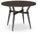 Amisco Customizable Link Birch Veneer 29.5" Round Table with Steel Legs-0