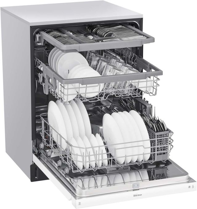 LG 24" White Front Control Built-In Dishwasher with Quadwash™-2