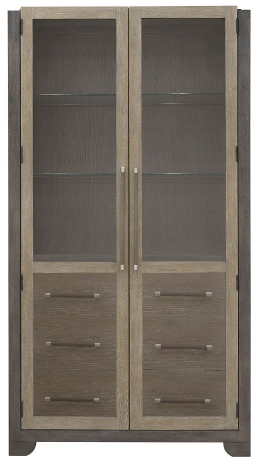 Pulaski™ Anderson Park Frontier Brown/Moose Trail China Cabinet with Storage Drawers-4