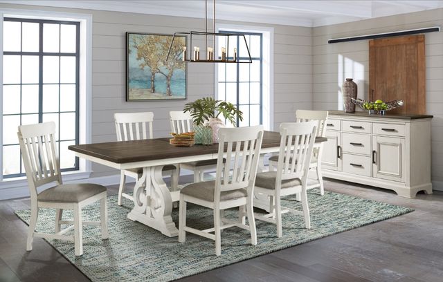 Intercon Drake French Oak/Rustic Gray Slat Back Side Chair-1