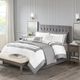 Olliix by Madison Park 8 Piece Grey Full/Queen Heritage Comforter and Coverlet Set Collection-5