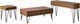 Elements International Boone 3-Piece Light Walnut Occasional Living Room Table Set-0