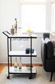Moe's Home Collection After Hours White Bar Cart-4