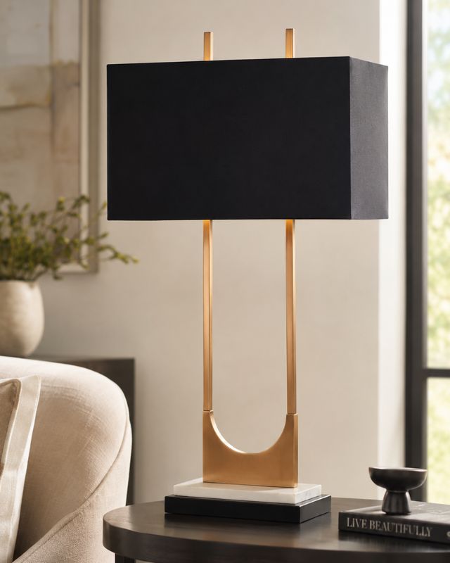Signature Design by Ashley® Malana Black/Brass Table Lamp-2