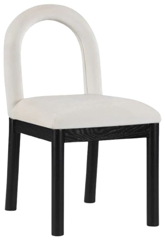 Meridian Furniture Conrad Cream/Black Upholstered Dining Side Chair-0