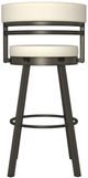 Amisco Ronny Harley/Parchment Swivel Bar Stool-3