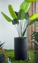 A & B Home Black Cylinder Cement Planter-4