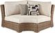 Signature Design by Ashley® Beachcroft Beige Aluminum/Fabric/Wicker Curved Corner Chair with Cushion-1