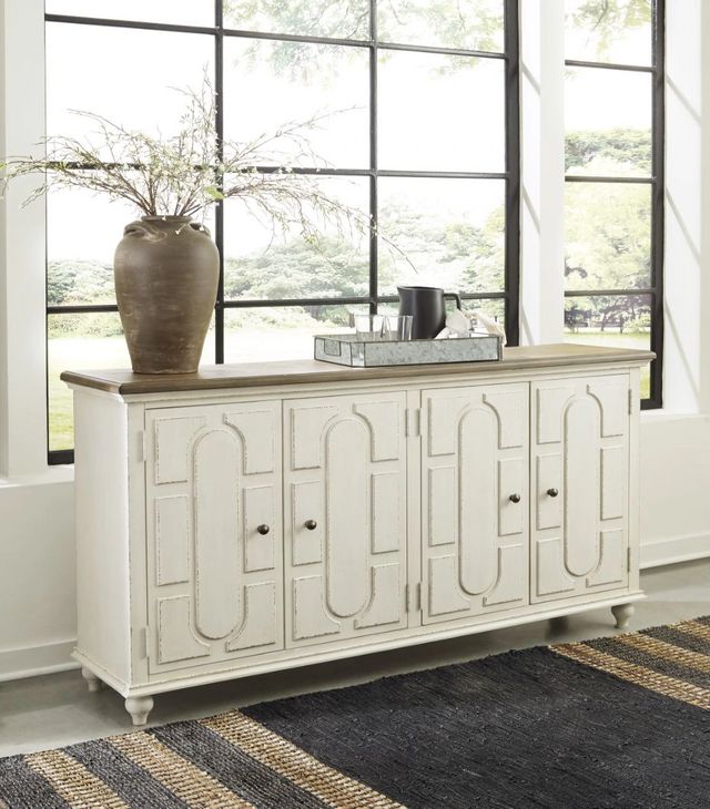 Signature Design by Ashley® Roranville Antique White Accent Cabinet-9