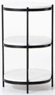 Magnolia Home by Joanna Gaines Lily Hammered Gray/White Nightstand-2