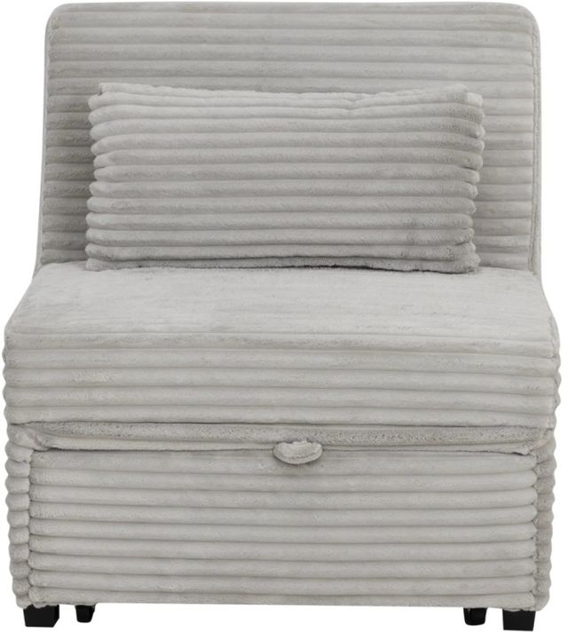 Powell® Dozer Gray Curdoroy Twin Sleeper Chair-4