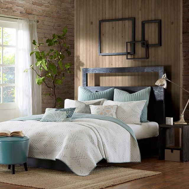 Olliix by INK+IVY Seafoam Camila Quilted Euro Sham-1