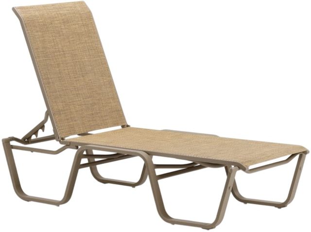 Telescope Casual Customizable Aruba Aluminum/Fabric Outdoor Sling Four-Position Lay-Flat Stacking Armless Chaise-0