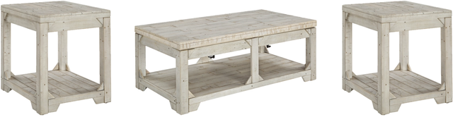 Signature Design by Ashley® Fregine 3-Piece Whitewash Living Room Table Set-0