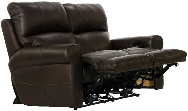 Catnapper® Torretta Chocolate Leather Power Lay Flat Reclining Loveseat-2