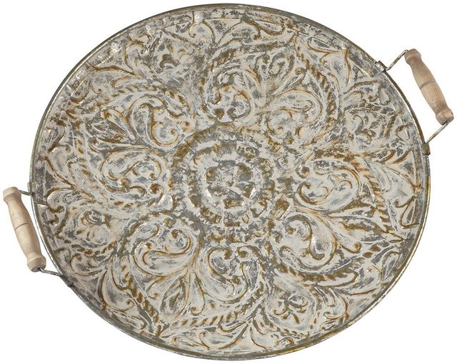 Signature Design by Ashley® Didina Cream/Gold Finish Tray-0