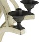 A & B Home White Harper 6-Light Washed-Wood Chandelier-3