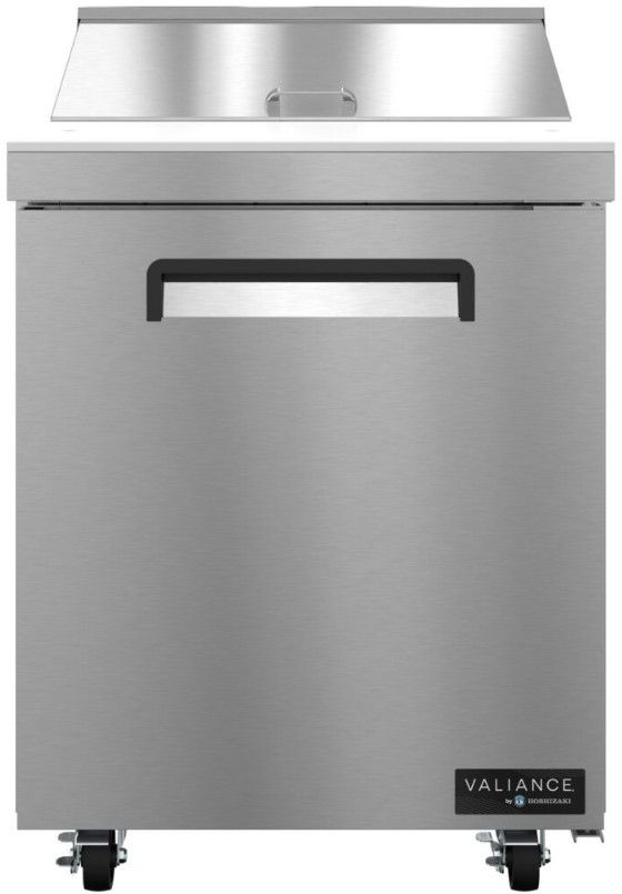 Hoshizaki Valiance® 27" 6.33 Cu. Ft. Stainless Steel Single Section Sandwich Prep Table Refrigerator with Stainless Door-0