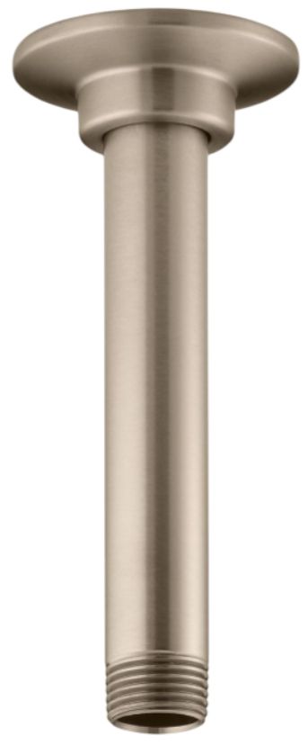 KOHLER® Vibrant Brushed Bronze 6" Ceiling-Mount Single-Function Rainhead Arm and Flange-0