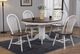 TEI Country Cottage Chesnut Butterfly Leaf Dining Table with White Base-1