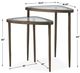 Uttermost® Millar 2-Piece Antique Brass Curved Nesting Tables-2