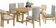 Elements International Portland 7-Piece Gray/Natural Rectangular Dining Set-0