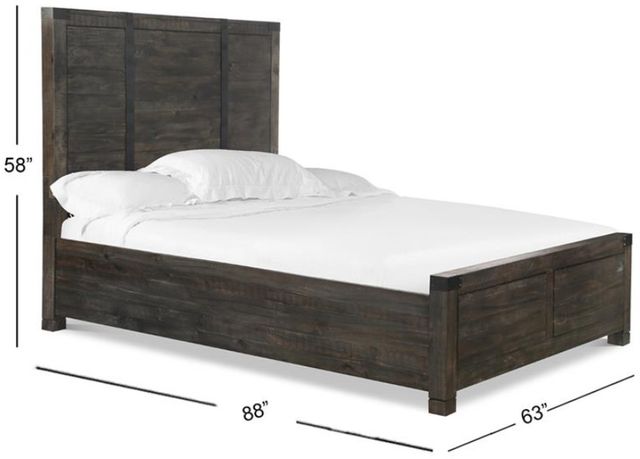 Magnussen Home® Abington Weathered Charcoal Queen Panel Bed-2