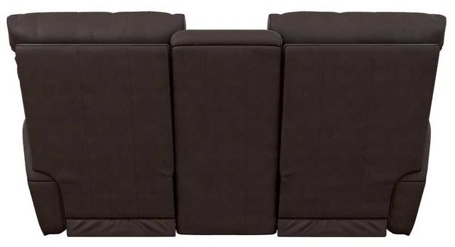 La-Z-Boy® Cassian Walnut Leather Manual Reclining Loveseat with Console-4