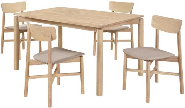 Coaster® Parkridge 5-Piece Tan/White Washed Dining Set-0
